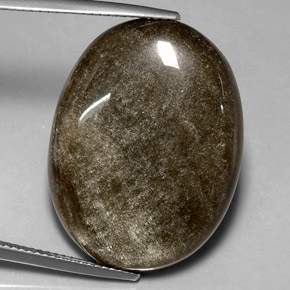 9,17 ctw natürlicher gold-schimmernd Obsidian, Oval Schliff, Lichtundurchlässig