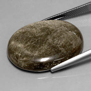 9,17 ctw natürlicher gold-schimmernd Obsidian, Oval Schliff, Lichtundurchlässig