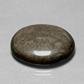 25,01 ctw natürlicher gelber Obsidian, Oval Schliff, Lichtundurchlässig