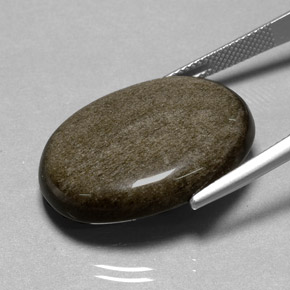 25,01 ctw natürlicher gelber Obsidian, Oval Schliff, Lichtundurchlässig