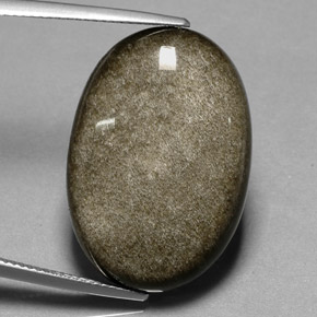 24,01 ctw natürlicher gelber Obsidian, Oval Schliff, Lichtundurchlässig
