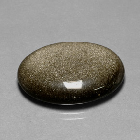 9,17 ctw natürlicher gold-schimmernd Obsidian, Oval Schliff, Lichtundurchlässig