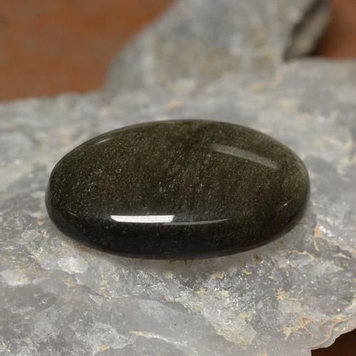 26,24 ctw natürlicher schwarzer Obsidian, Oval Schliff, Lichtundurchlässig