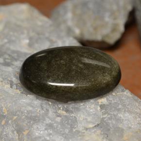 26,69 ctw natürlicher schwarzer Obsidian, Oval Schliff, Lichtundurchlässig