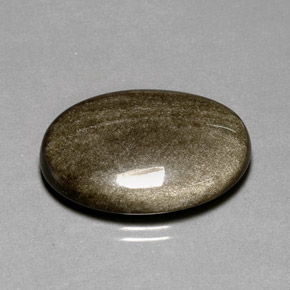 16,44 ctw natürlicher gelber Obsidian, Oval Schliff, Lichtundurchlässig