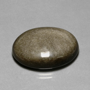 9,17 ctw natürlicher gold-schimmernd Obsidian, Oval Schliff, Lichtundurchlässig