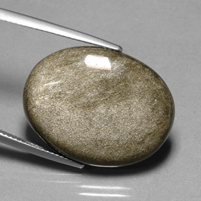 20,04 ctw natürlicher gelber Obsidian, Oval Schliff, Lichtundurchlässig
