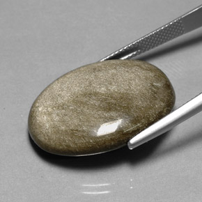20,04 ctw natürlicher gelber Obsidian, Oval Schliff, Lichtundurchlässig