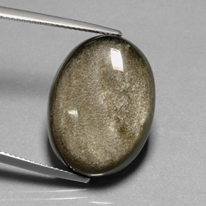 20,50 ctw natürlicher gelber Obsidian, Oval Schliff, Lichtundurchlässig