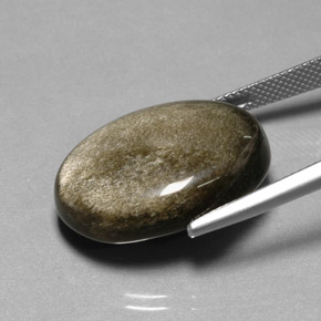 20,50 ctw natürlicher gelber Obsidian, Oval Schliff, Lichtundurchlässig