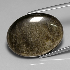 26,13 ctw natürlicher schwarzer Obsidian, Oval Schliff, Lichtundurchlässig