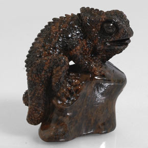 9,17 ctw natürlicher Mahagonifarben Obsidian, Ausgefallene Form, Lichtundurchlässig