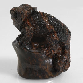 9,17 ctw natürlicher Mahagonifarben Obsidian, Ausgefallene Form, Lichtundurchlässig