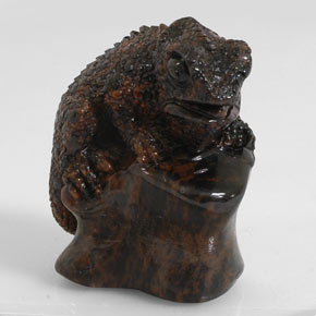 9,17 ctw natürlicher Mahagonifarben Obsidian, Ausgefallene Form, Lichtundurchlässig