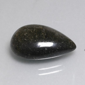 8,26 ctw natürlicher gelber Obsidian, Birnenform, Lichtundurchlässig