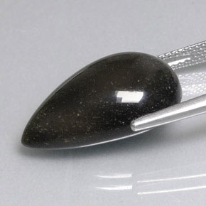 9,17 ctw natürlicher gold-schimmernd Obsidian, Birnenform, Lichtundurchlässig