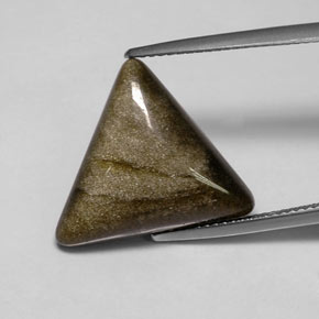 8,68 ctw natürlicher gelber Obsidian, Trillion, Lichtundurchlässig