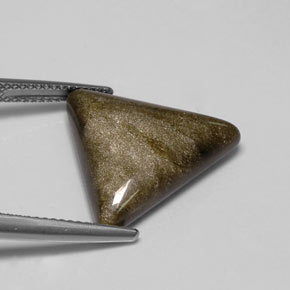 8,68 ctw natürlicher gelber Obsidian, Trillion, Lichtundurchlässig