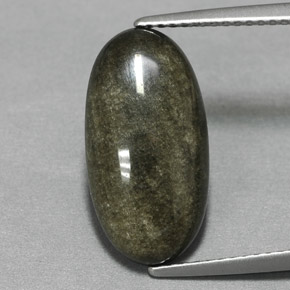 4,73 ctw natürlicher gelber Obsidian, Oval Schliff, Lichtundurchlässig