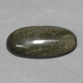 4,73 ctw natürlicher gelber Obsidian, Oval Schliff, Lichtundurchlässig