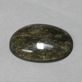9,17 ctw natürlicher gold-schimmernd Obsidian, Oval Schliff, Lichtundurchlässig