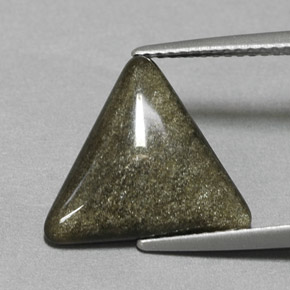 3,29 ctw natürlicher gelber Obsidian, Trillion, Lichtundurchlässig