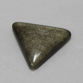 3,29 ctw natürlicher gelber Obsidian, Trillion, Lichtundurchlässig