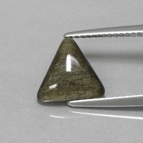 9,17 ctw natürlicher gold-schimmernd Obsidian, Trillion, Lichtundurchlässig