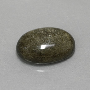 9,17 ctw natürlicher gold-schimmernd Obsidian, Oval Schliff, Lichtundurchlässig