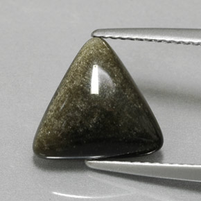 9,17 ctw natürlicher gold-schimmernd Obsidian, Trillion, Lichtundurchlässig