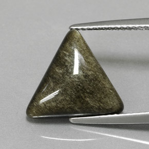 4,05 ctw natürlicher gelber Obsidian, Trillion, Lichtundurchlässig