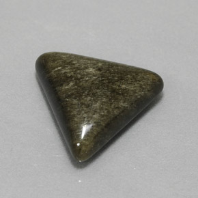 4,05 ctw natürlicher gelber Obsidian, Trillion, Lichtundurchlässig