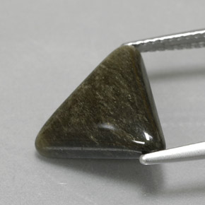 4,05 ctw natürlicher gelber Obsidian, Trillion, Lichtundurchlässig