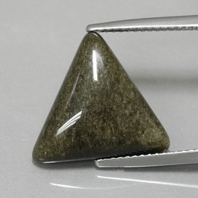 6,16 ctw natürlicher gelber Obsidian, Trillion, Lichtundurchlässig