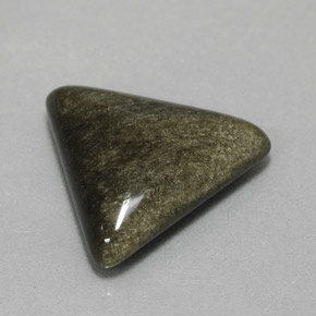 6,16 ctw natürlicher gelber Obsidian, Trillion, Lichtundurchlässig