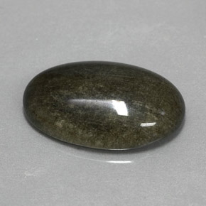 9,17 ctw natürlicher gold-schimmernd Obsidian, Oval Schliff, Lichtundurchlässig