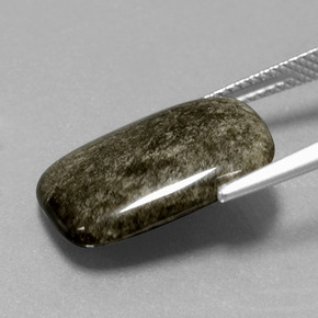 9,17 ctw natürlicher gold-schimmernd Obsidian, Kissenschliff, Lichtundurchlässig