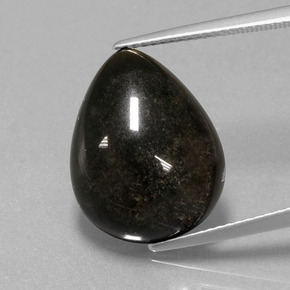 10,01 ctw natürlicher Gold Obsidian, Birnenform, Lichtundurchlässig