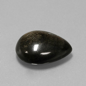 10,01 ctw natürlicher Gold Obsidian, Birnenform, Lichtundurchlässig