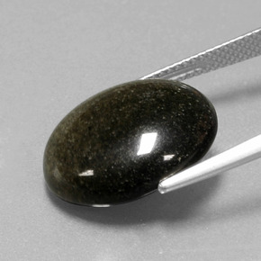 9,57 ctw natürlicher Gold Obsidian, Oval Schliff, Lichtundurchlässig