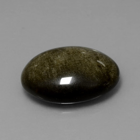 9,17 ctw natürlicher gold-schimmernd Obsidian, Oval Schliff, Lichtundurchlässig