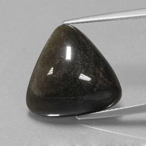 10,36 ctw natürlicher schwarzer Obsidian, Trillion, Lichtundurchlässig