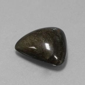 10,36 ctw natürlicher schwarzer Obsidian, Trillion, Lichtundurchlässig
