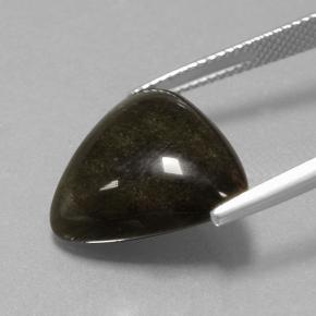 10,36 ctw natürlicher schwarzer Obsidian, Trillion, Lichtundurchlässig
