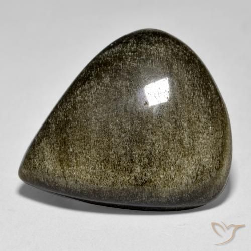 9,17 ctw natürlicher Mehrfarbig Obsidian, Birnenform, Lichtundurchlässig