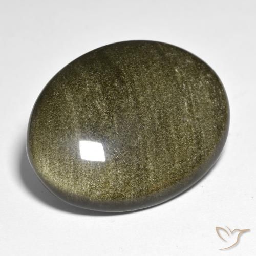 9,17 ctw natürlicher Mehrfarbig Obsidian, Oval, Lichtundurchlässig