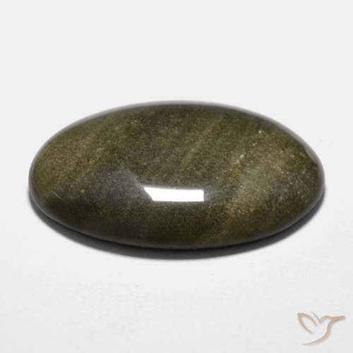 9,17 ctw natürlicher Mehrfarbig Obsidian, Oval, Lichtundurchlässig