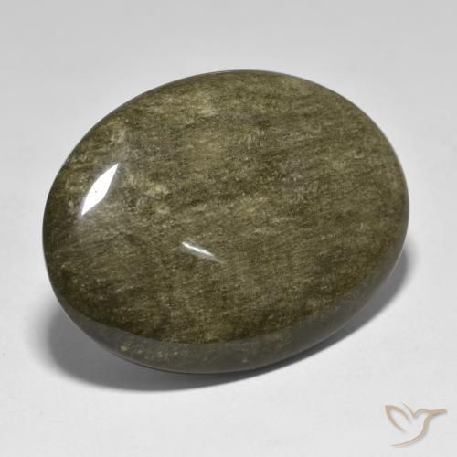 9,17 ctw natürlicher Schwarz mit Goldglanz Obsidian, Oval, Lichtundurchlässig