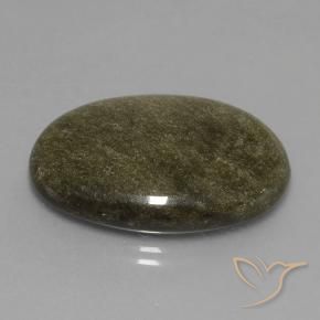 9,17 ctw natürlicher Schwarz mit Goldglanz Obsidian, Oval, Lichtundurchlässig