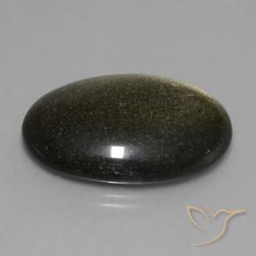 9,17 ctw natürlicher Mehrfarbig Obsidian, Oval, Lichtundurchlässig